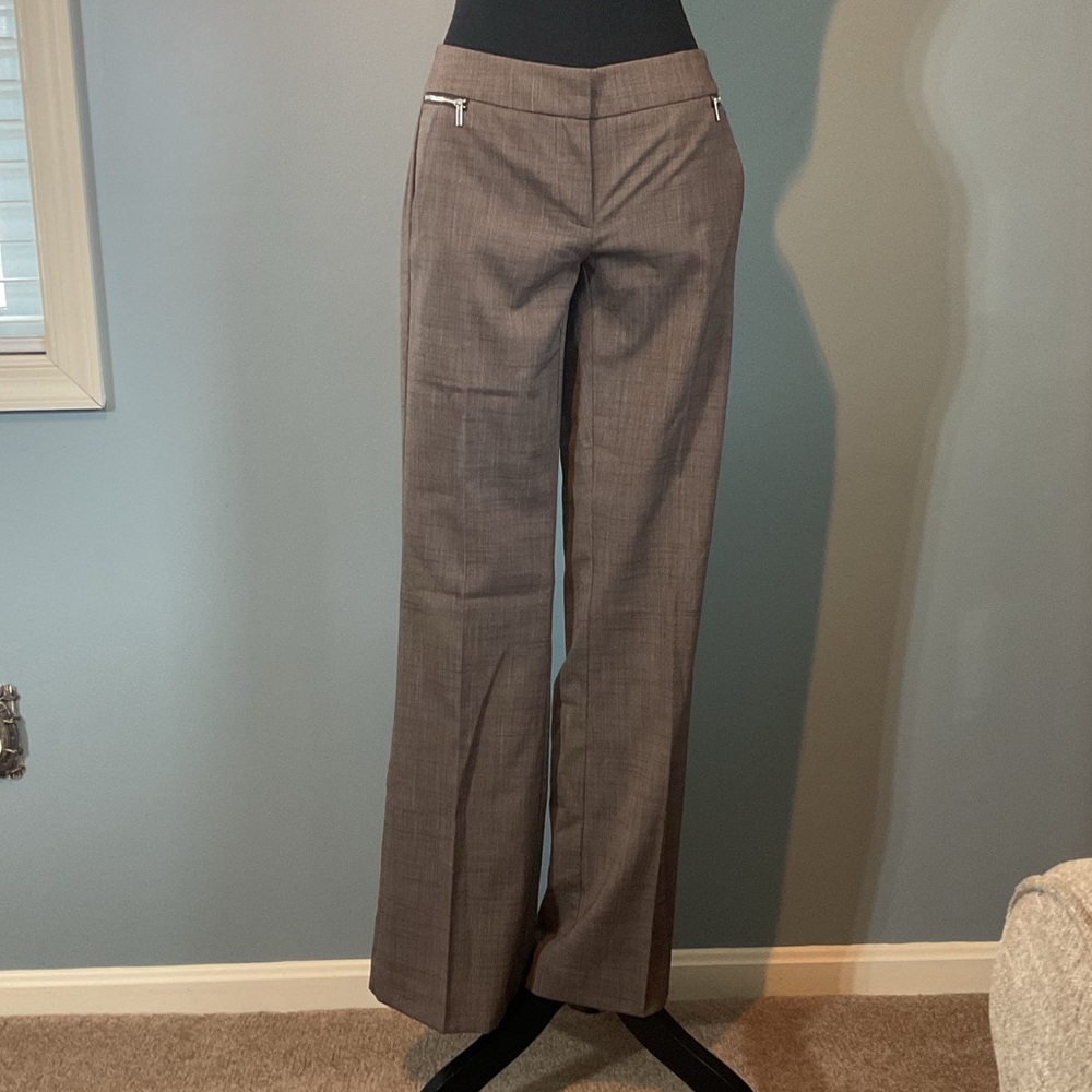 New York & Company Brown-Gray Boot Cut Dress Pants
